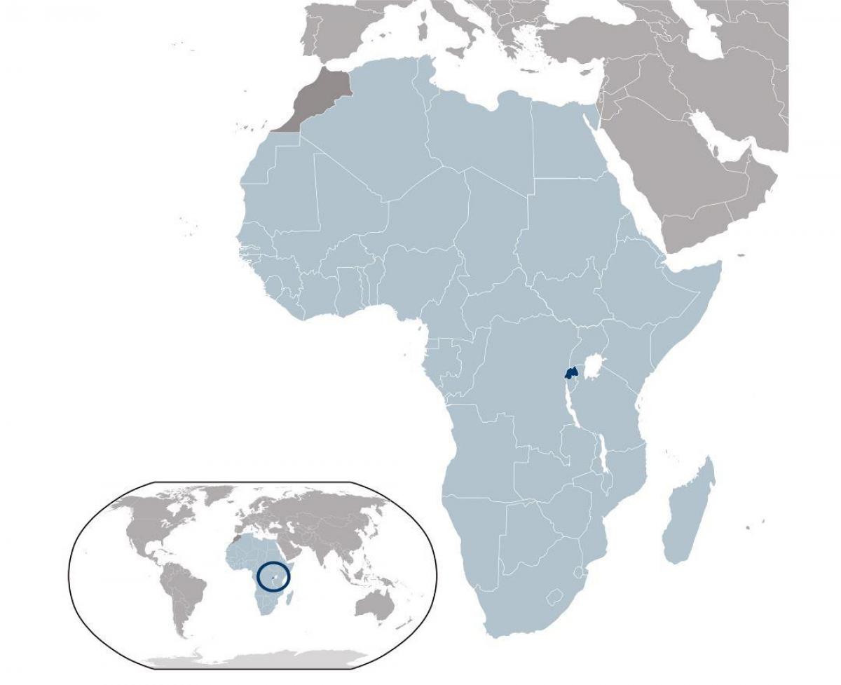 Ruanda Lage auf Weltkarte