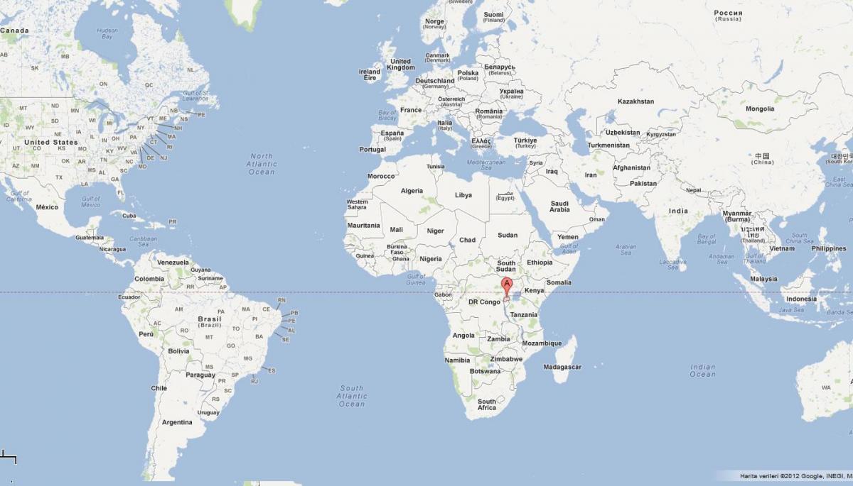 Landkarte von Ruanda in der Welt