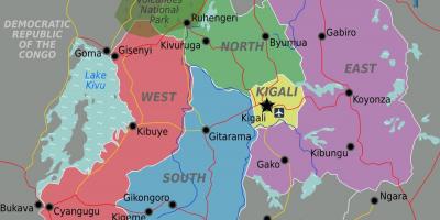 Karte von kigali Ruanda