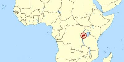 Karte von Ruanda Afrika