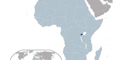 Ruanda Lage auf Weltkarte