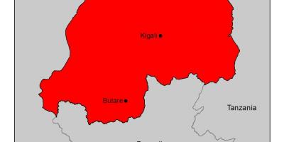 Karte von Ruanda malaria