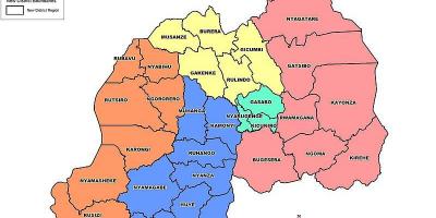 Karte von Ruanda Sektoren